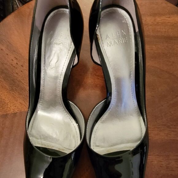 ALEX MARIE OPEN SIDE OPEN TOE  LEATHER PUMP SHOES - Picture 7 of 13